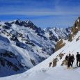 La team à la montée dans le vallon de Cerise