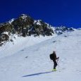 Sylvie à la montée dans le vallon de Cerise